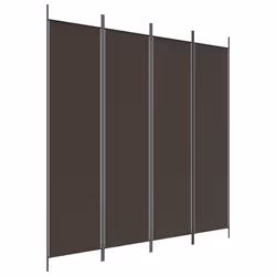 Divisorio a 4 Pannelli Marrone 200x200 cm in Tessutocod mxl 127646 - Vista aggiuntiva 2