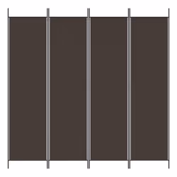 Divisorio a 4 Pannelli Marrone 200x200 cm in Tessutocod mxl 127646 - Vista aggiuntiva 3