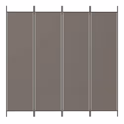 Divisorio a 4 Pannelli Antracite 200x200 cm Tessutocod mxl 96976 - Vista aggiuntiva 3