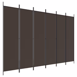 vidaXL Divisorio a 6 Pannelli Marrone 300x200 cm in Tessuto - Vista aggiuntiva 2