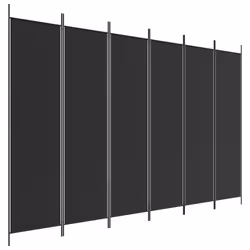 Divisorio a 6 Pannelli Nero 300x200 cm in Tessutocod mxl 70602 - Vista aggiuntiva 2