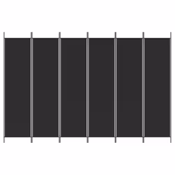 Divisorio a 6 Pannelli Nero 300x200 cm in Tessutocod mxl 70602 - Vista aggiuntiva 3