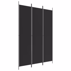 Divisorio a 3 Pannelli Nero 150x220 cm in Tessutocod mxl 118557 - Vista aggiuntiva 2