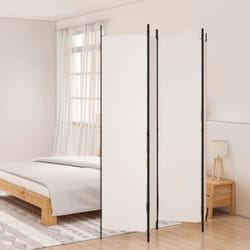 Paravento, Divisorio a 4 Pannelli Bianco 200x220 cm Tessuto Vidaxl