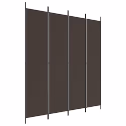 Divisorio a 4 Pannelli Marrone 200x220 cm in Tessutocod mxl 106885