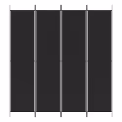 Divisorio a 4 Pannelli Nero 200x220 cm in Tessutocod mxl 70601 - Vista aggiuntiva 3