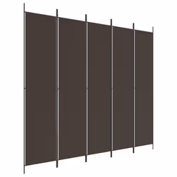 Divisorio a 5 Pannelli Marrone 250x220 cm in Tessutocod mxl 81003 - Vista aggiuntiva 2