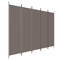 vidaXL Divisorio a 5 Pannelli Antracite 250x220 cm Tessuto - Vista aggiuntiva 2