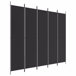 Divisorio 5 Pannelli Nero 250x220 cm Tessutocod mxl 118553