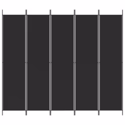 Divisorio 5 Pannelli Nero 250x220 cm Tessutocod mxl 118553