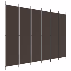 Divisorio a 6 Pannelli Marrone 300x220 cm in Tessutocod mxl 118551 - Vista aggiuntiva 2