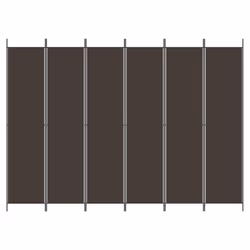 Divisorio a 6 Pannelli Marrone 300x220 cm in Tessutocod mxl 118551 - Vista aggiuntiva 3