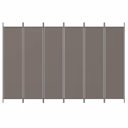 Divisorio a 6 Pannelli Antracite 300x220 cm Tessutocod mxl 73284 - Vista aggiuntiva 3