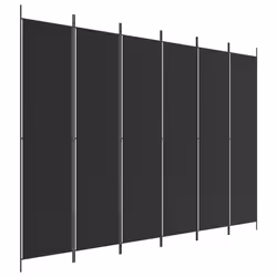 Divisorio a 6 Pannelli Nero 300x220 cm in Tessutocod mxl 97108 - Vista aggiuntiva 2