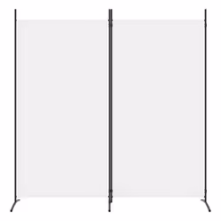 Divisorio a 2 Pannelli Bianco 175x180 cm Tessutocod mxl 120887 - Vista aggiuntiva 3