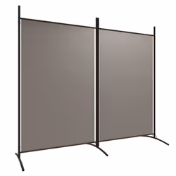 Divisorio a 2 Pannelli Antracite 175x180 cm Tessutocod mxl 72985 - Vista aggiuntiva 2