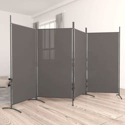 Paravento, Divisorio a 4 Pannelli Antracite 346x180 cm Tessuto Vidaxl