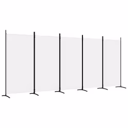 Divisorio a 5 Pannelli Bianco 433x180 cm Tessutocod mxl 121026 - Vista aggiuntiva 2