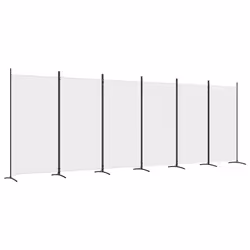 Divisorio a 6 Pannelli Bianco 520x180 cm Tessutocod mxl 121215