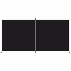 Divisorio a 2 Pannelli Nero 348x180 cm in Tessutocod mxl 97105 - Vista aggiuntiva 3