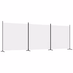 vidaXL Divisorio a 3 Pannelli bianco 525x180 cm in Tessuto - Vista aggiuntiva 2