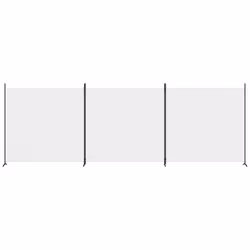 vidaXL Divisorio a 3 Pannelli bianco 525x180 cm in Tessuto - Vista aggiuntiva 3