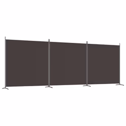 Divisorio a 3 Pannelli Marrone 525x180 cm in Tessutocod mxl 126964 - Vista aggiuntiva 2