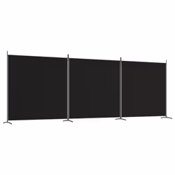 Divisorio a 3 Pannelli Nero 525x180cm in Tessutocod mxl 72997 - Vista aggiuntiva 2