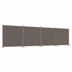 vidaXL Divisorio a 4 Pannelli Antracite 698x180 cm Tessuto - Vista aggiuntiva 2