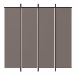 vidaXL Divisorio a 4 Pannelli Antracite 698x180 cm Tessuto - Vista aggiuntiva 3