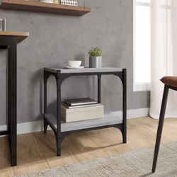vidaXL Mobile TV Grigio Sonoma 40x33x41 cm Legno Multistrato e Acciaio - Vista aggiuntiva 3