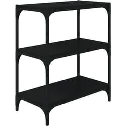 Mobile Porta Libri Nero 60x33x70,5 cm Legno Multistrato Acciaio vidaXL