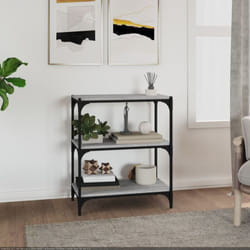 Libreria, Scaffale grigio sonoma 60x33x70, 5cm Legno Multistrato e Acciaio Vidaxl