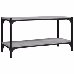vidaXL Mobile TV Grigio Sonoma 80x33x41 cm Legno Multistrato e Acciaio - Vista aggiuntiva 2