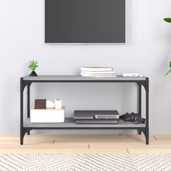 vidaXL Mobile TV Grigio Sonoma 80x33x41 cm Legno Multistrato e Acciaio - Vista aggiuntiva 3