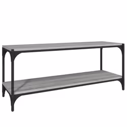 vidaXL Mobile TV Grigio Sonoma 100x33x41cm Legno Multistrato e Acciaio - Vista aggiuntiva 2