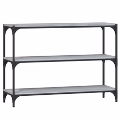 vidaXL Libreria Grigio Sonoma 100x33x70,5 cm Legno Multistrato Acciaio - Vista aggiuntiva 2