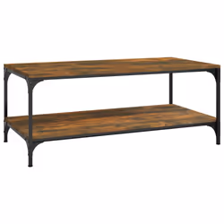 vidaXL Tavolino da Salotto Rovere Fumo 100x50x40 cm Legno Multistrato - Vista aggiuntiva 2