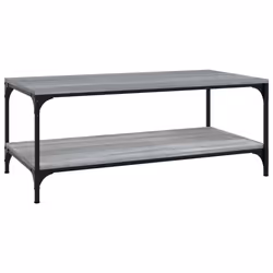 vidaXL Tavolino da Salotto Grigio Sonoma 80x50x40 cm Legno Multistrato - Vista aggiuntiva 2