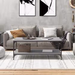 vidaXL Tavolino da Salotto Grigio Sonoma 80x50x40 cm Legno Multistrato - Vista aggiuntiva 3