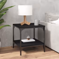 vidaXL Tavolini 2pz Nero 40x40x40 cm in Legno Multistrato - Vista aggiuntiva 3