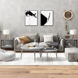 Vidaxl - Tavolini 2pz grigio sonoma 40x40x40 cm in Legno Multistrato