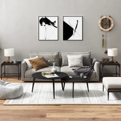 Vidaxl - Tavolini 2pz Nero 40x40x35 cm in Legno Multistrato