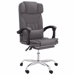 VidaXL 349745, 1 pz, Cotone, Ecopelle, Metallo, Poliestere, Cloruro di polivinile (PVC), Grigio