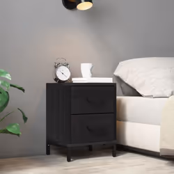 VidaXL 349914 comodino Nero