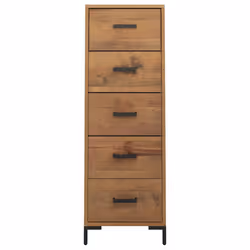 vidaXL Cassettiera 42x35x110 cm in Legno Massello di Pino - Vista aggiuntiva 3