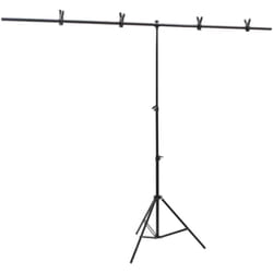 Vidaxl - Supporto per Sfondo a t Nero 201x60x(70-200) cm