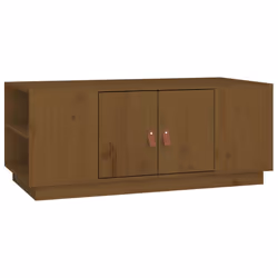 vidaXL Tavolino da Salotto ambra 100x50x41cm in Legno Massello di Pino - Vista aggiuntiva 2
