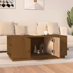 vidaXL Tavolino da Salotto ambra 100x50x41cm in Legno Massello di Pino - Vista aggiuntiva 3
