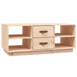 vidaXL Tavolino da Salotto 100x50x41 cm Legno Massello di Pino - Vista aggiuntiva 2